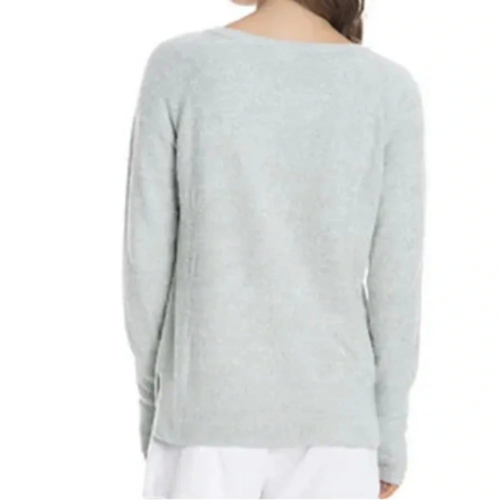 NWT Barefoot Dreams Raglan Crew-XL (Heathered Meadow Green/Pearl)